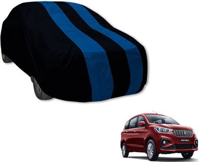 Auto Hub Car Cover For Maruti Suzuki Ertiga (Without Mirror Pockets)(Black, Blue, For 2018 Models)
