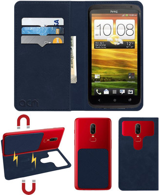 ACM Flip Cover for Htc One X(Blue, Cases with Holder)