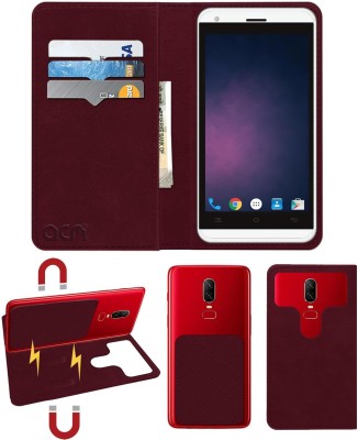 ACM Flip Cover for Celkon 2gb Star(Maroon, Cases with Holder, Pack of: 1)