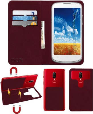 ACM Flip Cover for Lava Xolo Q600(Maroon, Cases with Holder, Pack of: 1)