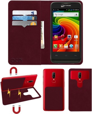 ACM Flip Cover for Micromax Bolt A36(Maroon, Cases with Holder, Pack of: 1)