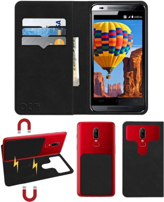 ACM Flip Cover for Micromax Fire 3 Q375(Black, Cases with Holder, Pack of: 1)