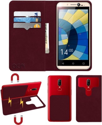 ACM Flip Cover for Hitech Air A3(Maroon, Cases with Holder, Pack of: 1)