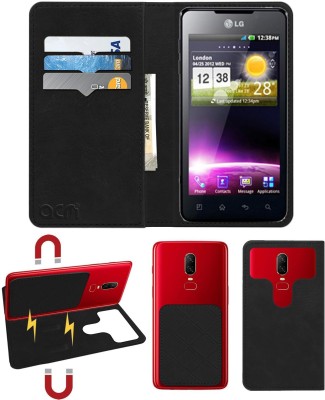 ACM Flip Cover for Lg Optimus 3d P275(Black, Cases with Holder, Pack of: 1)