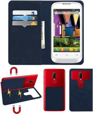 ACM Flip Cover for Intex Cloud Y3(Blue, Cases with Holder, Pack of: 1)