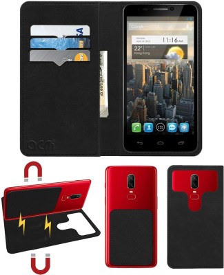 ACM Flip Cover for Alcatel Idol Ultra Ot-6033x(Black, Cases with Holder, Pack of: 1)