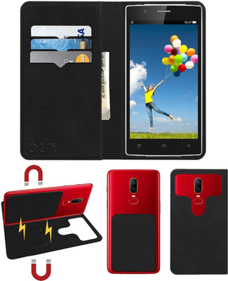 ACM Flip Cover for Earth Sky(Black, Cases with Holder, Pack of: 1)