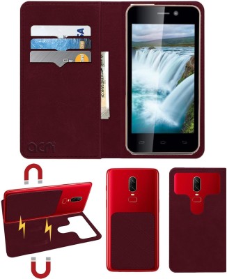 ACM Flip Cover for Iball Andi 4.5m Enigma(Maroon, Cases with Holder, Pack of: 1)