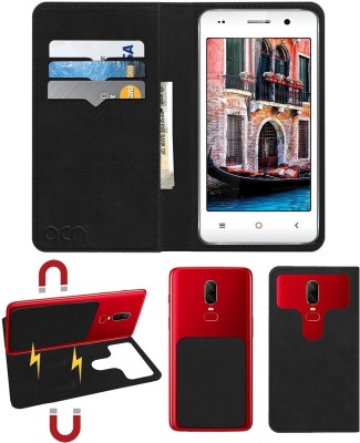 ACM Flip Cover for Iball Andi 4.5c Magnifico(Black, Cases with Holder, Pack of: 1)
