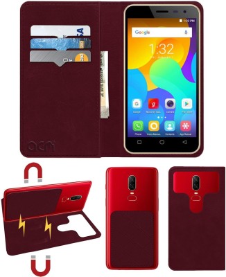 ACM Flip Cover for Micromax Spark Vdeo 4g Q415(Maroon, Cases with Holder, Pack of: 1)