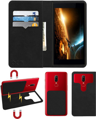 ACM Flip Cover for Micromax Canvas Play 4g Q469(Black, Cases with Holder, Pack of: 1)