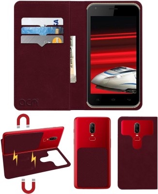 ACM Flip Cover for Celkon Millennia 2gb Xpress(Maroon, Cases with Holder, Pack of: 1)