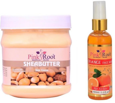 

Pink Root SHEA BUTTER CREAM 500GM WITH ORANGE FACE WASH 100ML(Set of 2)