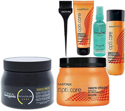 

DAZZLING Brush & Opti.Care Shampoo & Spa & Conditionar & Hair Serum, INOA Color Care Protective Conditioning Spa(Set of 6)