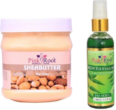 

Pink Root SHEA BUTTER CREAM 500GM WITH NEEM FACE WASH 100ML(Set of 2)