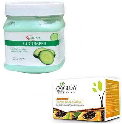 

Biocare CUCUMBER CREAM 500GM WITH PAPAYA BLEACH 50GM(Set of 2)