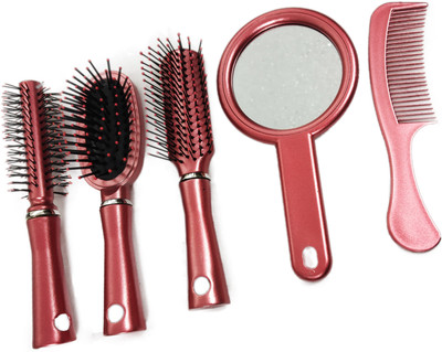 

fusion's collection High Quality Hair Brush Combo Kit With Hand Mirror(Set of 5)