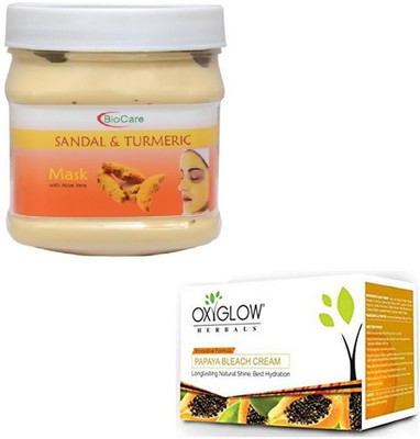 

Biocare SANDAL MASK 500GM WITH PAPAYA BLEACH 50GM(Set of 2)