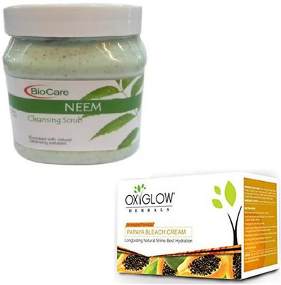 

Biocare NEEM SCRUB 500GM WITH PAPAYA BLEACH 50GM(Set of 2)