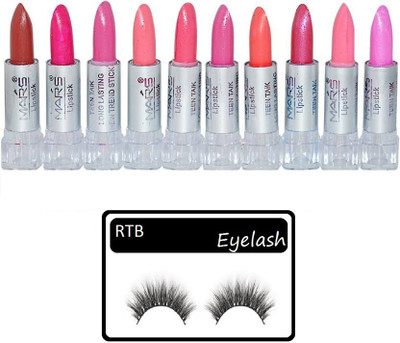 

RTB Mini 10 IN 1 Lipstick with false eyelash(Set of 11)