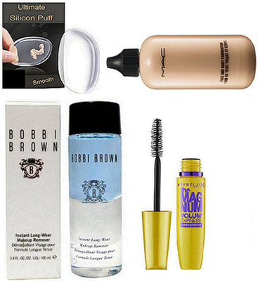 

Ultimate Silicon Puff, Face And Body Founation, Mag Num Mascara, Remover(Set of 4)