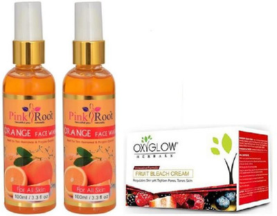 

Pink Root ORANGE FACE WASH 2 PCS WITH FRUIT BLEACH 50GM(Set of 3)