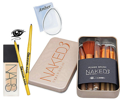 

Amber Silicon puff, make up brush set, foundation, colossal kajal pack of 2(Set of 5)