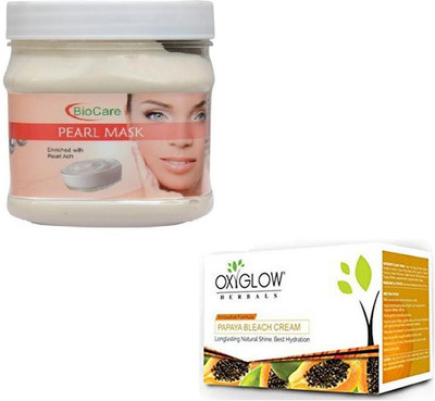 

Biocare PEARL MASK 500GM WITH PAPAYA BLEACH 50GM(Set of 2)