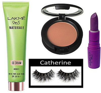 

catherine Eyelashes, Blusher, Gambattista Valli Lipstick, Naturale Cc Cream(Set of 4)