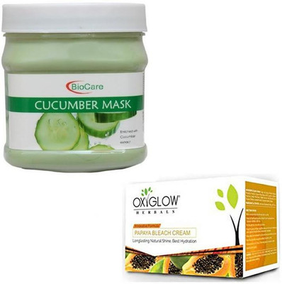 

Biocare CUCUMBER MASK 500GM WITH PAPAYA BLEACH 50GM(Set of 2)
