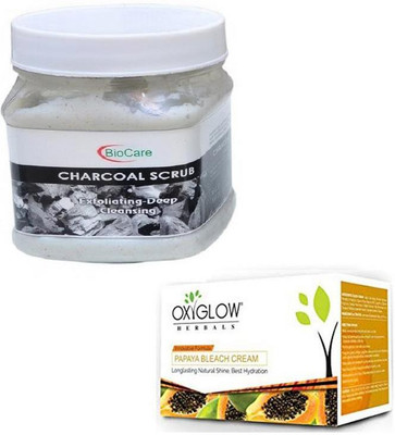 

Biocare CHARCOAL SCRUB 500GM WITH PAPAYA BLEACH 50GM(Set of 2)