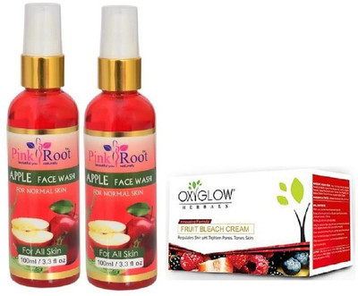 

Pink Root APPLE FACE WASH 2 PCS WITH FRUIT BLEACH 50GM(Set of 3)