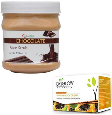 

Biocare CHOCOLATE SCRUB 500GM WITH PAPAYA BLEACH 50GM(Set of 2)