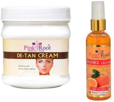

Pink Root DE-TAN CREAM 500GM WITH ORANGE FACE WASH 100ML(Set of 2)