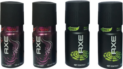 

AXE 2 PROVOKE ,2 PULSE (PACK OF 4) Deodorant Spray - For Men(600 ml, Pack of 4)