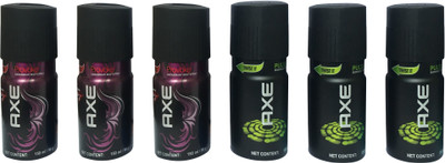 

AXE 3 PROVOKE ,3 PULSE (PACK OF 6) Deodorant Spray - For Men(600 ml, Pack of 6)