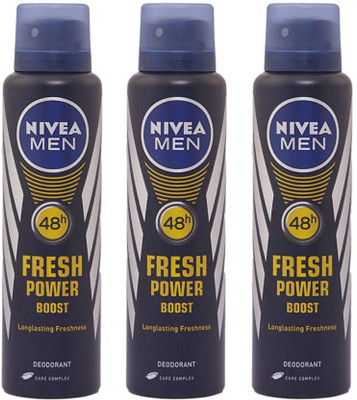 

Nivea Men Fresh Boost Deodorant Spray - For Men(150 ml, Pack of 2)