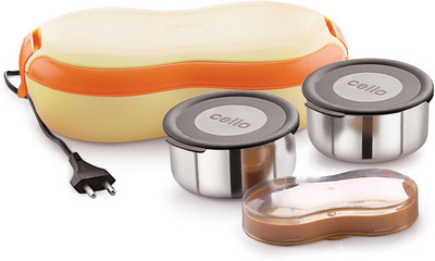 cello 40 ml 2  Compartments(Conduction Heat  Lunch Box)