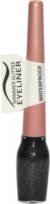 

beauty hub Waterproof Shimmer Glitter Eyeliner (Black) 6 ml(Black)