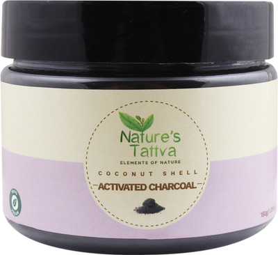 

Nature's Tattva Activated Charcoal Fine Powder from Coconut Shell Jar, Black, 150g(150 g)