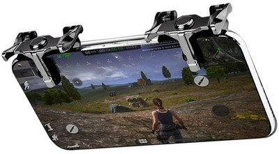 

LIFEMUSIC Trigger Assistant Tool Joystick Controller PUBG Mobile Game Fire Trigger Button Joystick Gamepad Game Controller Shooter for PUBG Mobile Game L1R1 Sharpshooter Trigger Buttons Sensitive Shoot Physical Mobile Game Controller L1R1 Shooter Controll