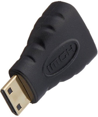 

Fangtooth Mini HDMI Type(C) Male to HDMI Type(A) Female Adapter Converter Connector Plug Gaming Adapter(Black, For Xbox One, PS4, PS3, X-box 360, PC)