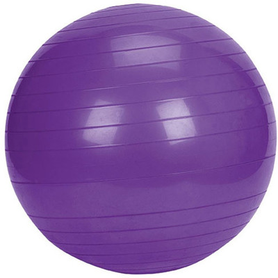 Fitguru EXERCISE BALL 55 CM PURPLE WITH FOOT PUMP Gym Ball(With Pump)