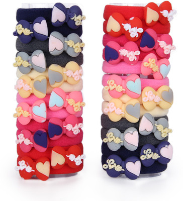 

Stone gallery Latest Designer Hair Rubber Band For Womens Stylish Ponytail 24 Pcs Hair Rubber Band Box In 6 Different Colors Hair Band, Rubber Band, Head Band(Multicolor)