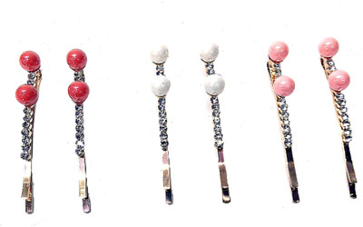 

Proplady Party Combo (Set of 6) Stylish Rhinestones & Pearls Stud Silver Hair Pins for Girls & Women|Wedding Hair Accessories|Latest Hair Hair Pin, Hair Clip, Tic Tac Clip, Hair Accessory Set(Silver)