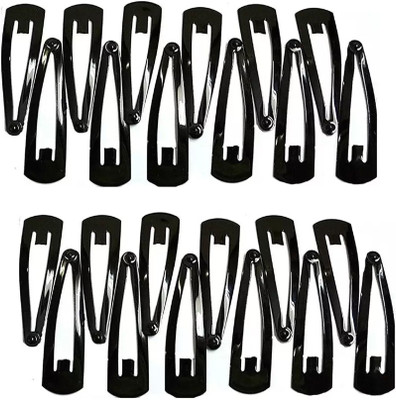 

DC Set of 24 Pcs-12 Pairs (6.5 cm) Premium Metal Triangular Tik Tak Hair Pins Hair Accessories for Girls and Womens-Black Tic Tac Clip (Black) Tic Tac Clip(Black)