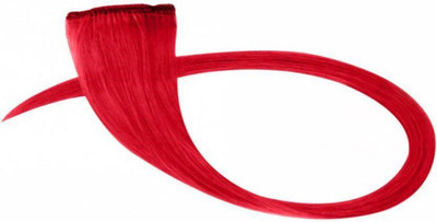 

Vivian Single Clip Synthetics Red Coloured Extension For Women & Girls For Teen age Girls Hair Extension