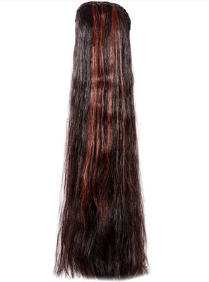 

Alizz dark brown and red high lighter comb clip full Hair Extension