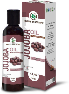 

Korus Essential 100% Pure & Natural Cold Pressed Jojoba Oil | For Balancing Oily Skin, Natural Makeup Remover, Hair Vitalizer, Natural Lip Balm Hair Oil(200 ml)