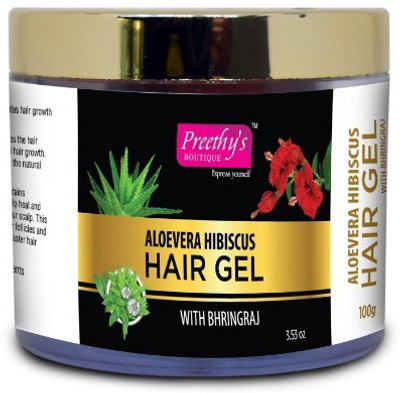 

Preethy's Boutique Premium Quality Aloevera Hibiscus Hair Gel with Bhringaraj extract 100gm Hair Gel(100 g)